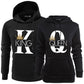 Couple Sweater KING QUEEN Crown Hoodie