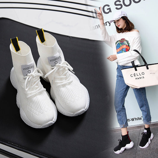 Little white shoes women summer new wild Korean autumn thick-soled casual shoes mesh breathable increased sports shoes