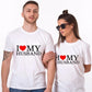 Wife Husband Men And Women Couple Suit Plus Size Loose Short Sleeves