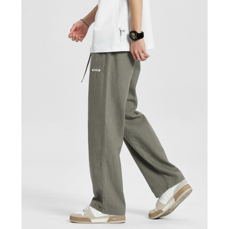 New Ramie Fabric Casual Pants For Men