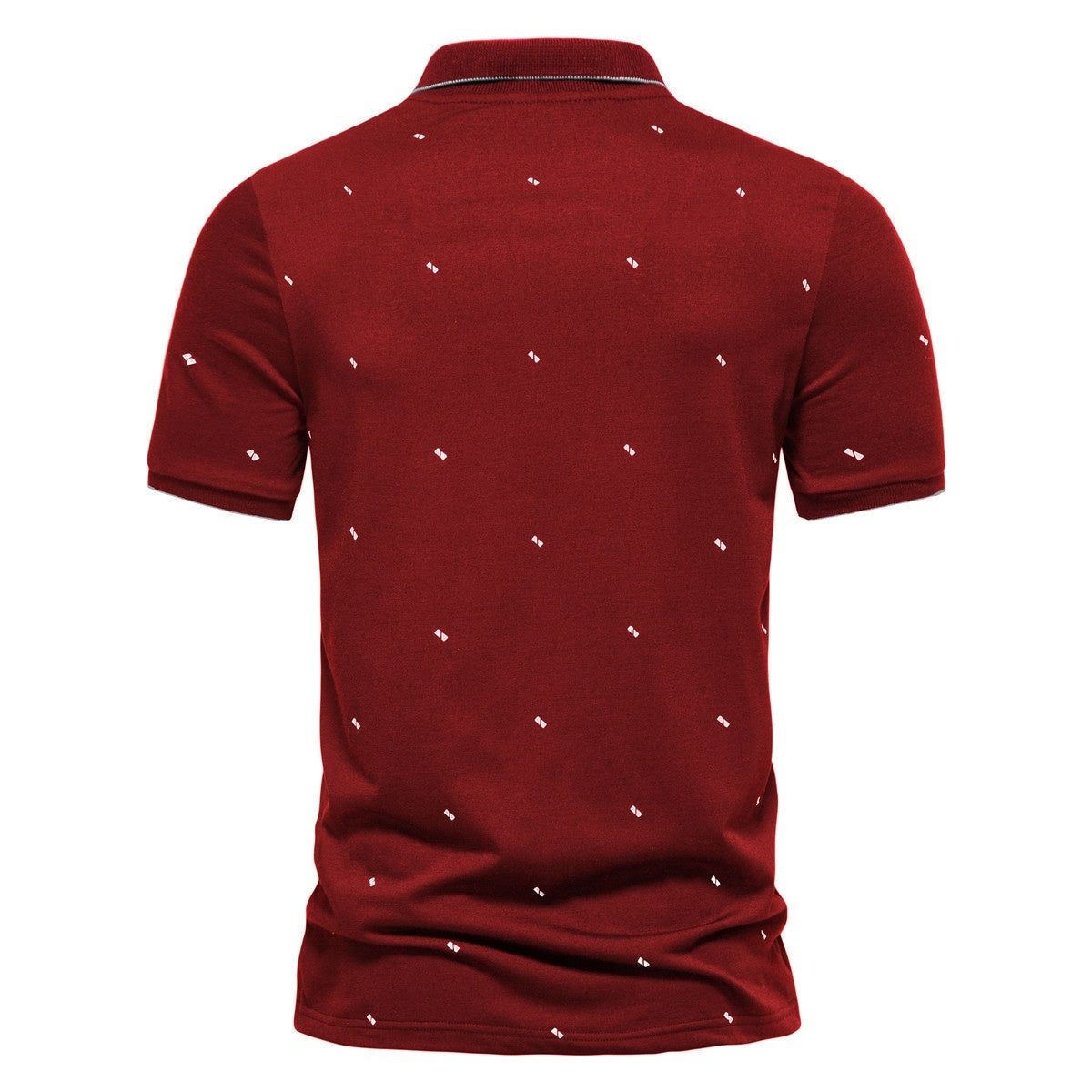 Men's Short-sleeved Polo Shirt Fashionable Printed Casual European And American Lapel Short-sleeved T-shirt