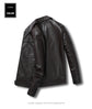 Chaqueta de cuero para motocicleta para hombre Chaqueta de cuero informal con solapa delgada