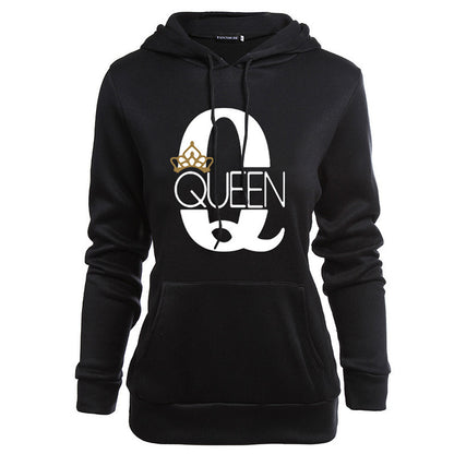 Couple Sweater KING QUEEN Crown Hoodie