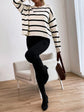 Striped Knitted Round Neck Pullover Multicolor Sweater