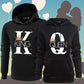 Couple Sweater KING QUEEN Crown Hoodie