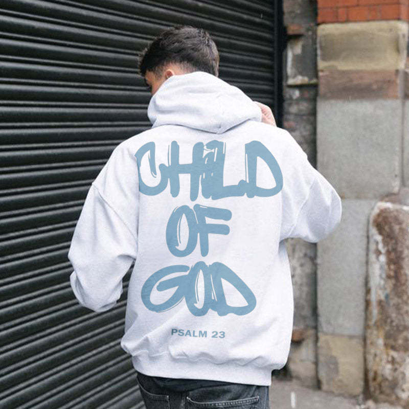 Men's Cotton Back Letter Printed Hoodie