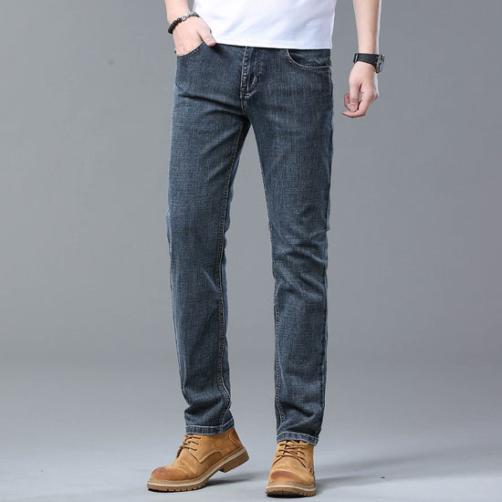 Summer Straight Loose Ice Silk Thin Jeans