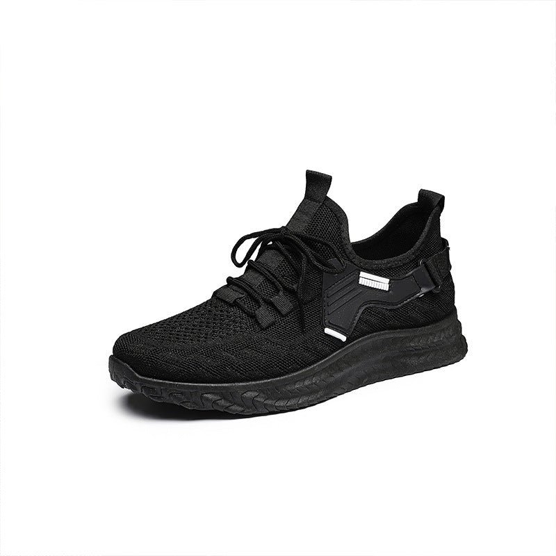 Men's Shoes Mesh Breathable Fly Woven Mesh Lace Up Running Shoes