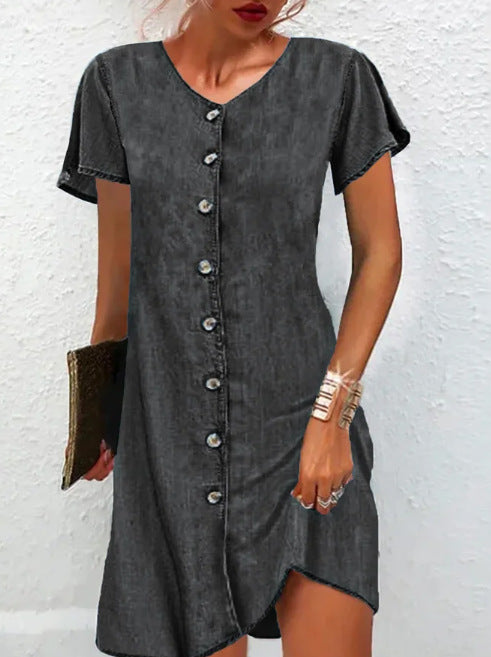 Women's Denim One-piece Dress Street Fashion