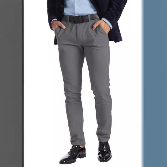 Business Men's Micro-elastic Straight-leg Trousers