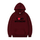 I Love My Boyfriend Print Hoodie Sweatshirt Pullover