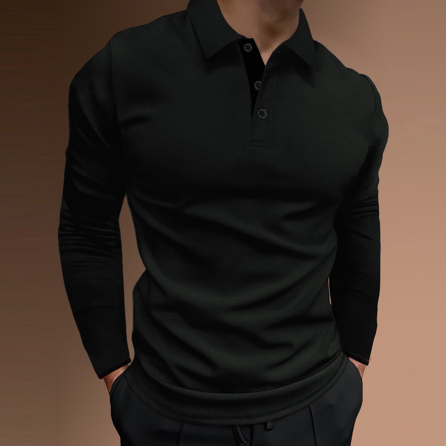 Sports Fitness Casual Stand Collar Stretch Vertical Bar Long Sleeve