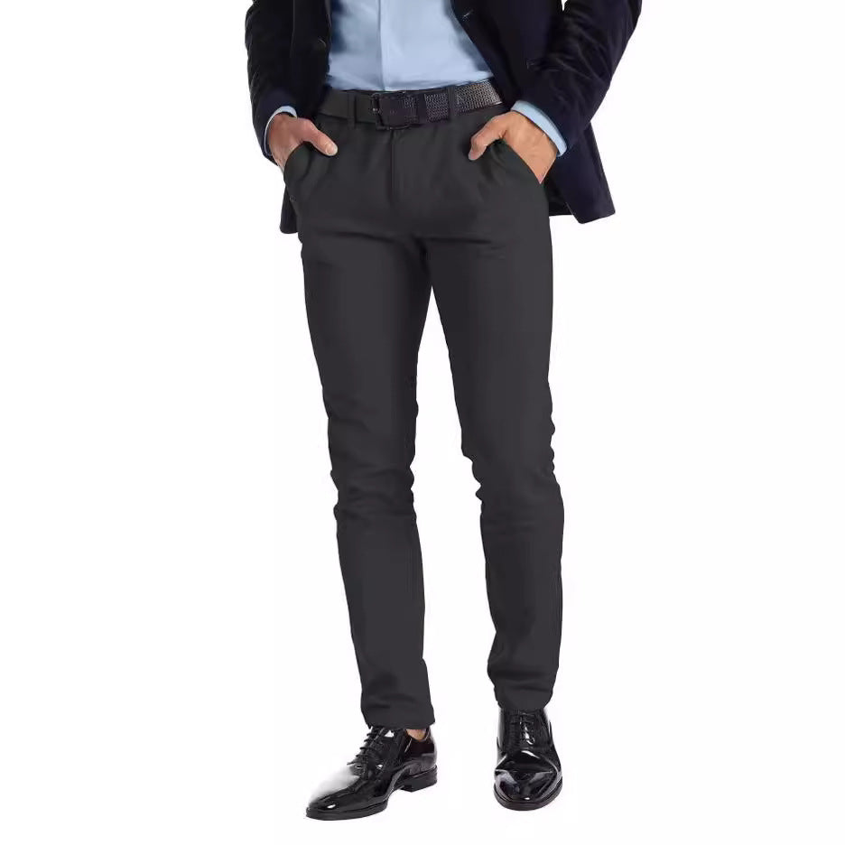 Business Men's Micro-elastic Straight-leg Trousers