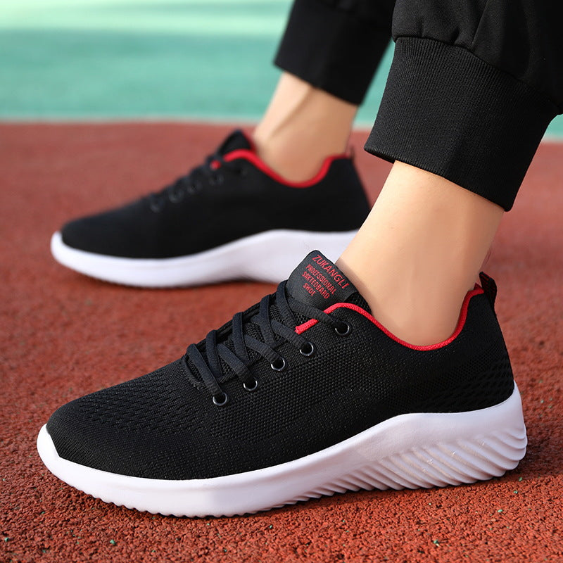 Spring And Summer Plus Size Running Men's Casual Flying Woven Shoes