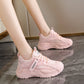 Spring New Ins Fashionable Casual Sports Platform Running Fashion White Shoes