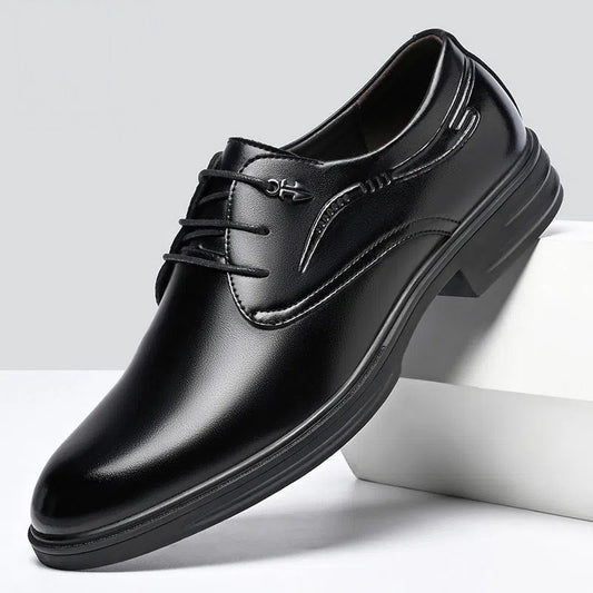 Men's Business Leather Shoes Men's Black Casual Genuine Cowhide Formal Wear Korean Fashion Shoes