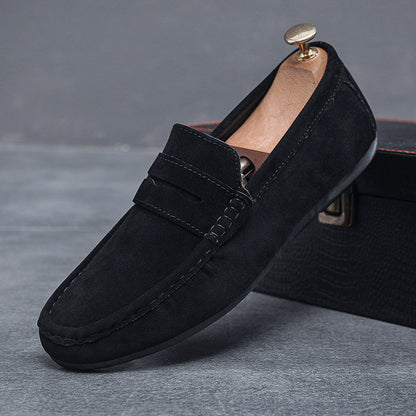 Zapatos planos de cuero casuales para hombre