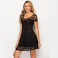 A-Large Sweetheart Hollowed Lace Dress